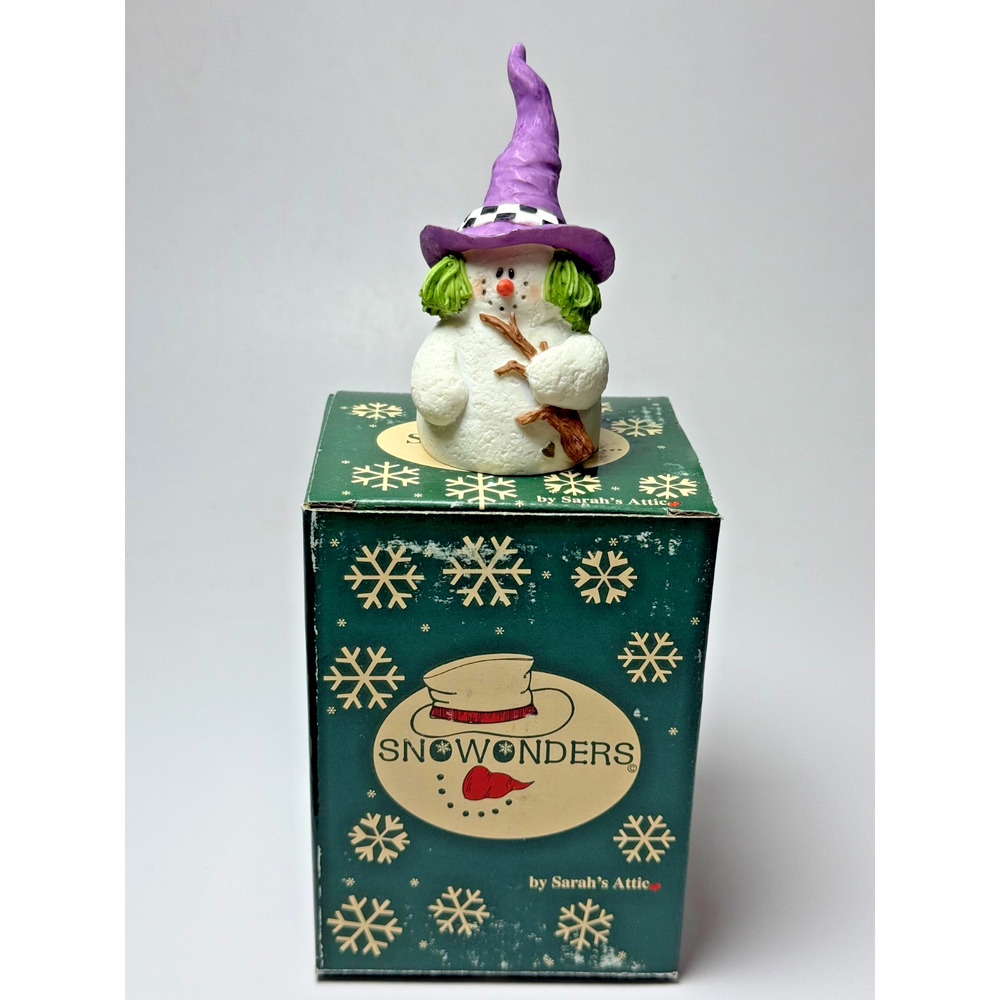 Snowonders by Sarah's Attic Snowman Figurine October Witchy NO Certificate 6409